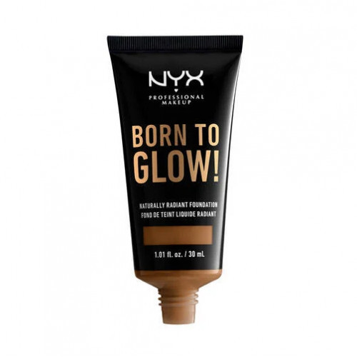 NYX Professional Makeup Born To Glow! Naturally Radiant Foundation Makiažo pagrindas, 16.7 Warm Mahagony