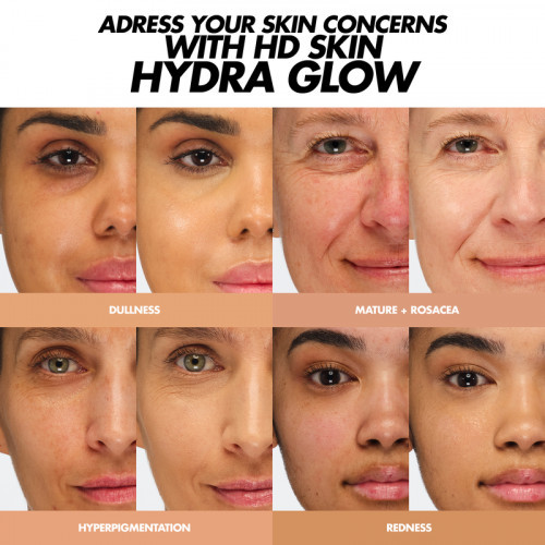 Make Up For Ever HD Skin Hydra Glow Foundation Skystas makiažo pagrindas, 1R00- Cool Shell