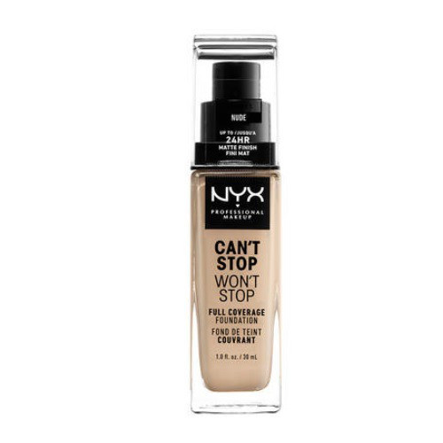 NYX Professional Makeup Can't Stop Won't Stop Full Coverage Foundation Makiažo pagrindas, 6.5 Nude