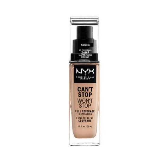 NYX Professional Makeup Can't Stop Won't Stop Full Coverage Foundation Makiažo pagrindas, 07 Natural