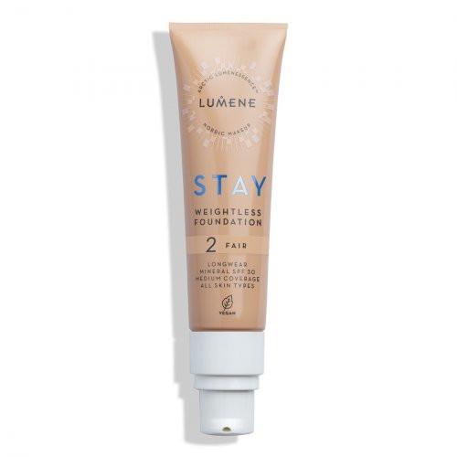 Lumene Stay Weightless Foundation SPF30 Makiažo pagrindas, 2 Fair