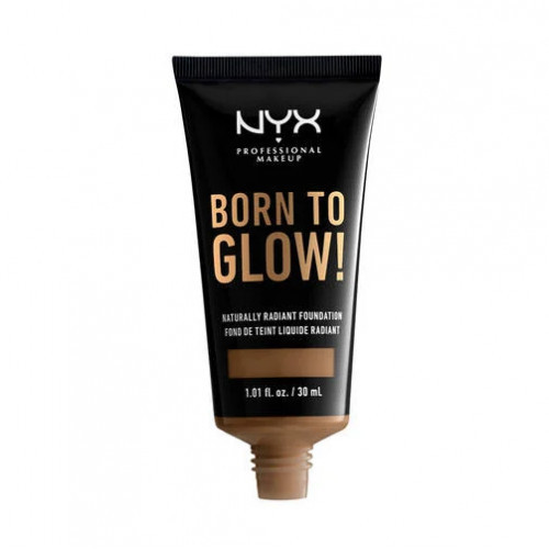 NYX Professional Makeup Born To Glow! Naturally Radiant Foundation Makiažo pagrindas, 18 Deep Sable