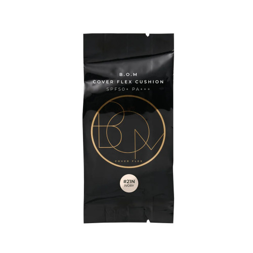 BOM Cover Flex Cushion Kompaktinė kreminė pudra, 21N Ivory