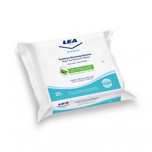 LEA Women Make Up Remover Wipes Makiažo valymo servetėlės, 25vnt