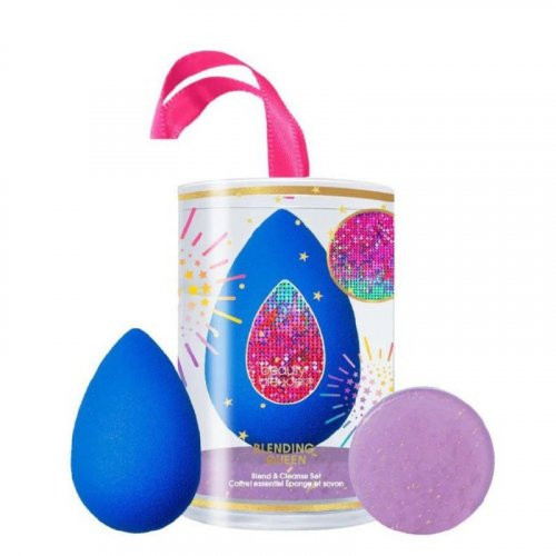 BeautyBlender Original Sponge and Solid Cleanser Kit Makiažo kempinėlė + muiliukas, Blue