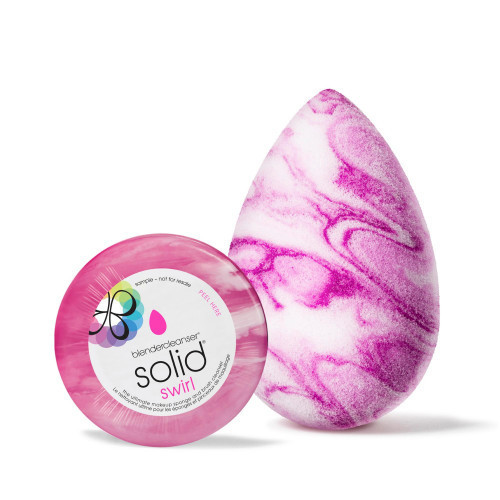 BeautyBlender Original Sponge and Solid Cleanser Kit Makiažo kempinėlė + muiliukas, Swirl About Town