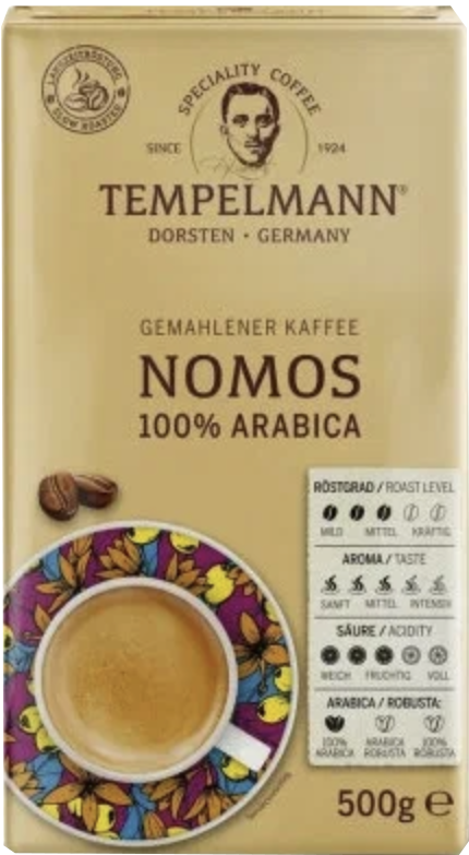 Tempelmann Nomos malta kava, 500g (Pažeista pakuotė)