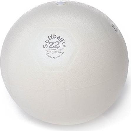 Aerobikos kamuolys PEZZI Soffball MAXAFE 22 cm, baltas