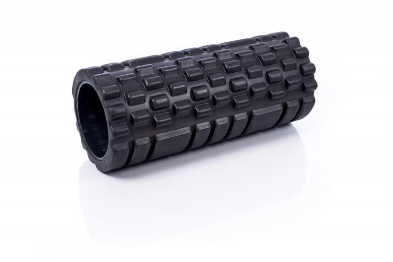 Masažinis jogos pilateso putų volelis Grid Roller, juodas