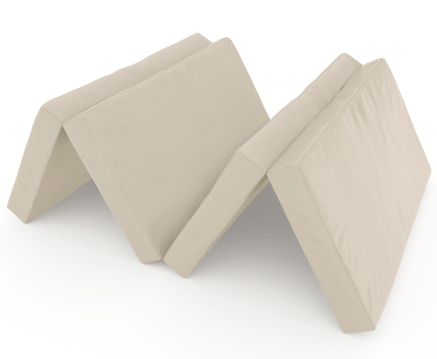 Sulankstomas gimnastikos čiužinys SANRO 200x100x10 cm kreminis (4 dalių)