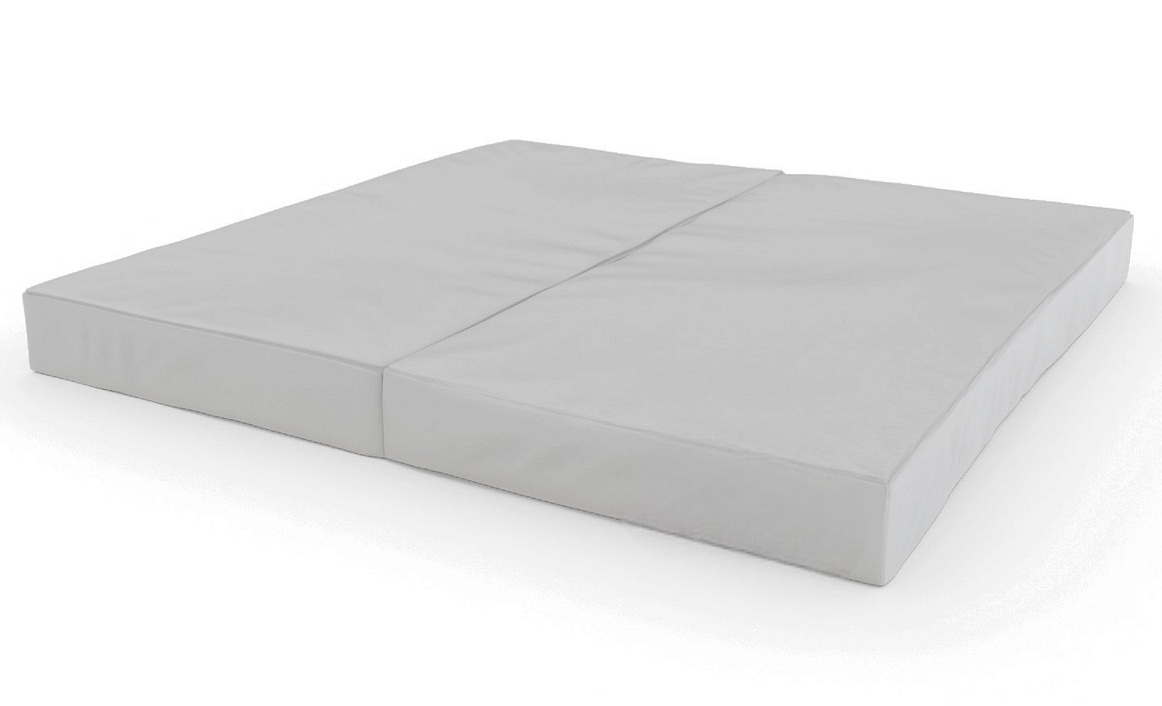 Sulankstomas gimnastikos čiužinys SANRO 100x100x10 cm šviesiai pilkas