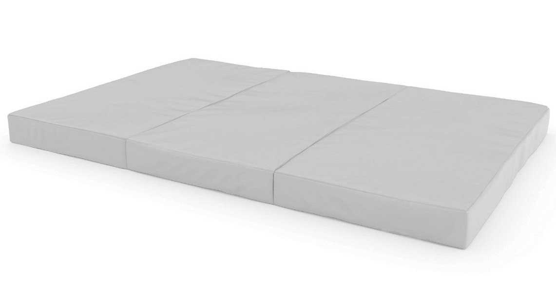 Sulankstomas gimnastikos čiužinys SANRO 150x100x10 cm pilkas (3 dalių)