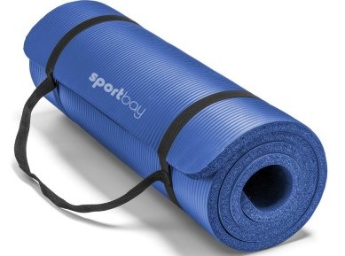 Fitneso kilimėlis Sportbay® NBR  (1 cm) (Spalva: Mėlyna)