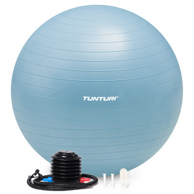 Gimnastikos kamuolys Tunturi Gymball 65–75 cm, Light Blue, Anti Burst (Diametras: 65 cm)
