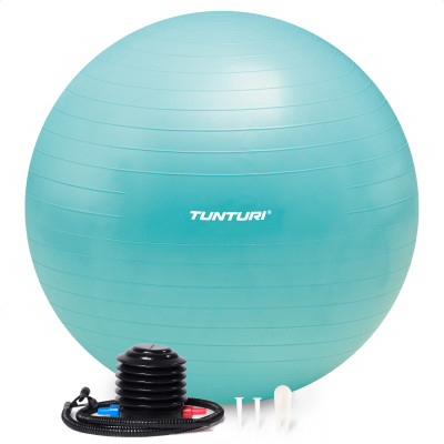 Gimnastikos kamuolys Tunturi Gymball 65–75 cm, Turquoise, Anti Burst (Diametras: 75 cm)