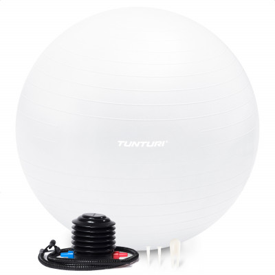 Gimnastikos kamuolys Tunturi Gymball 65–75 cm, Off-white, Anti Burst (Diametras: 75 cm)