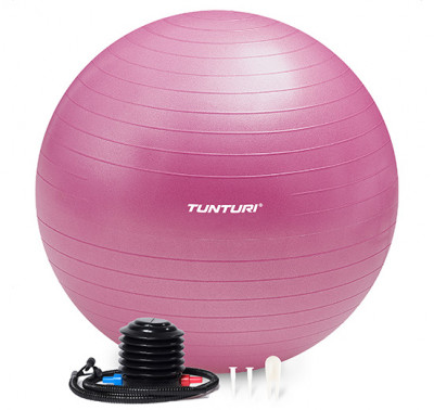 Gimnastikos kamuolys Tunturi Gymball 65–75 cm, Purple, Anti Burst (Diametras: 75 cm)