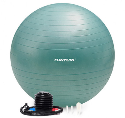 Gimnastikos kamuolys Tunturi Gymball 65–90 cm, Petrol, Anti Burst (Diametras: 65 cm)