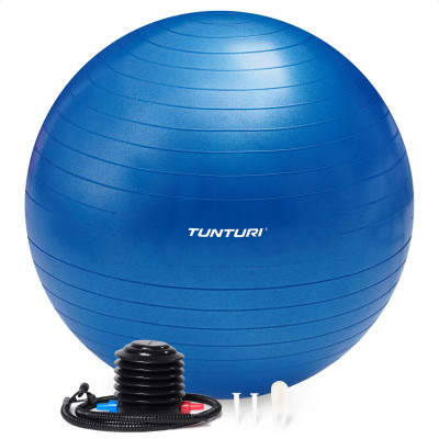 Gimnastikos kamuolys Tunturi Gymball 55-75 cm, Blue, Anti Burst (Diametras: 65 cm)