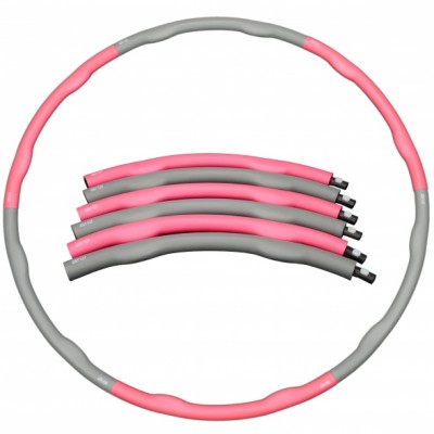 Masažinis gimnastikos lankas Sportbay® FIT+ (1,5kg) (Spalva: Rožinė/pilka)