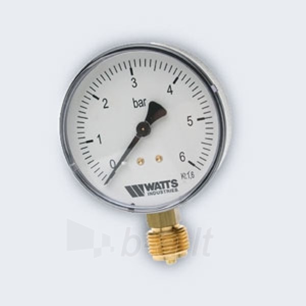 Manometras Watts MDR 10 bar vertikalus
