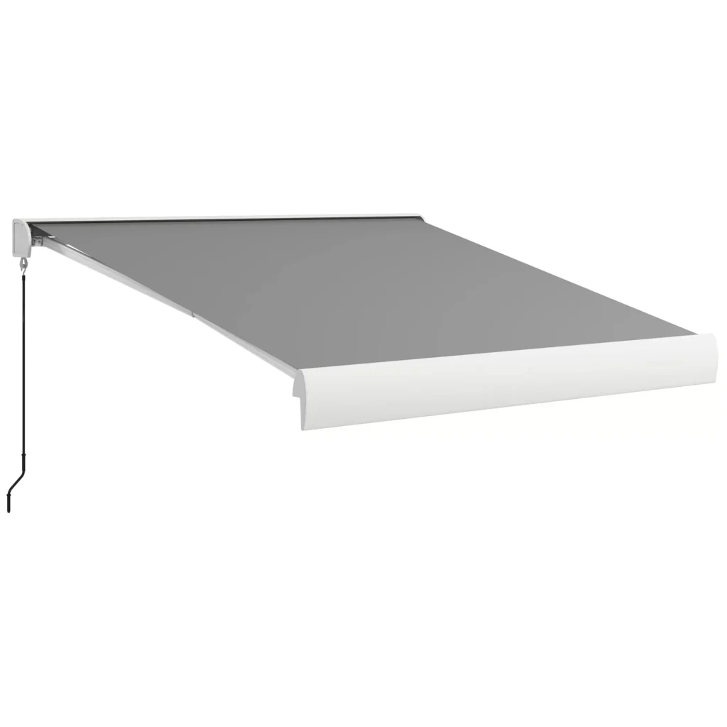 Elektrinė markizė su rankine rankena ir nuotolinio valdymo pulteliu, šviesiai pilka 295 x 250 cm