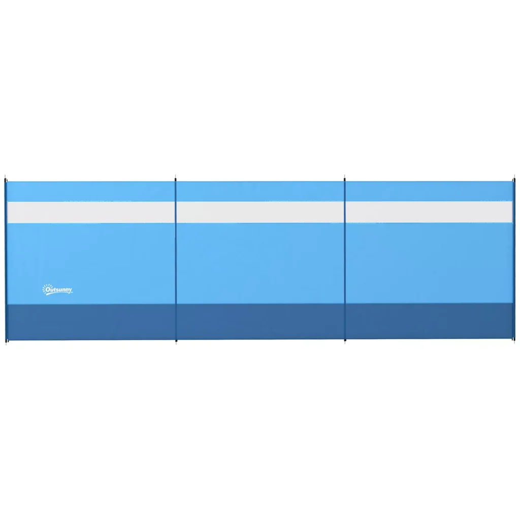 Sulankstoma sienelė nuo vėjo, skydas nuo vėjo 440 x 140 cm, mėlyna