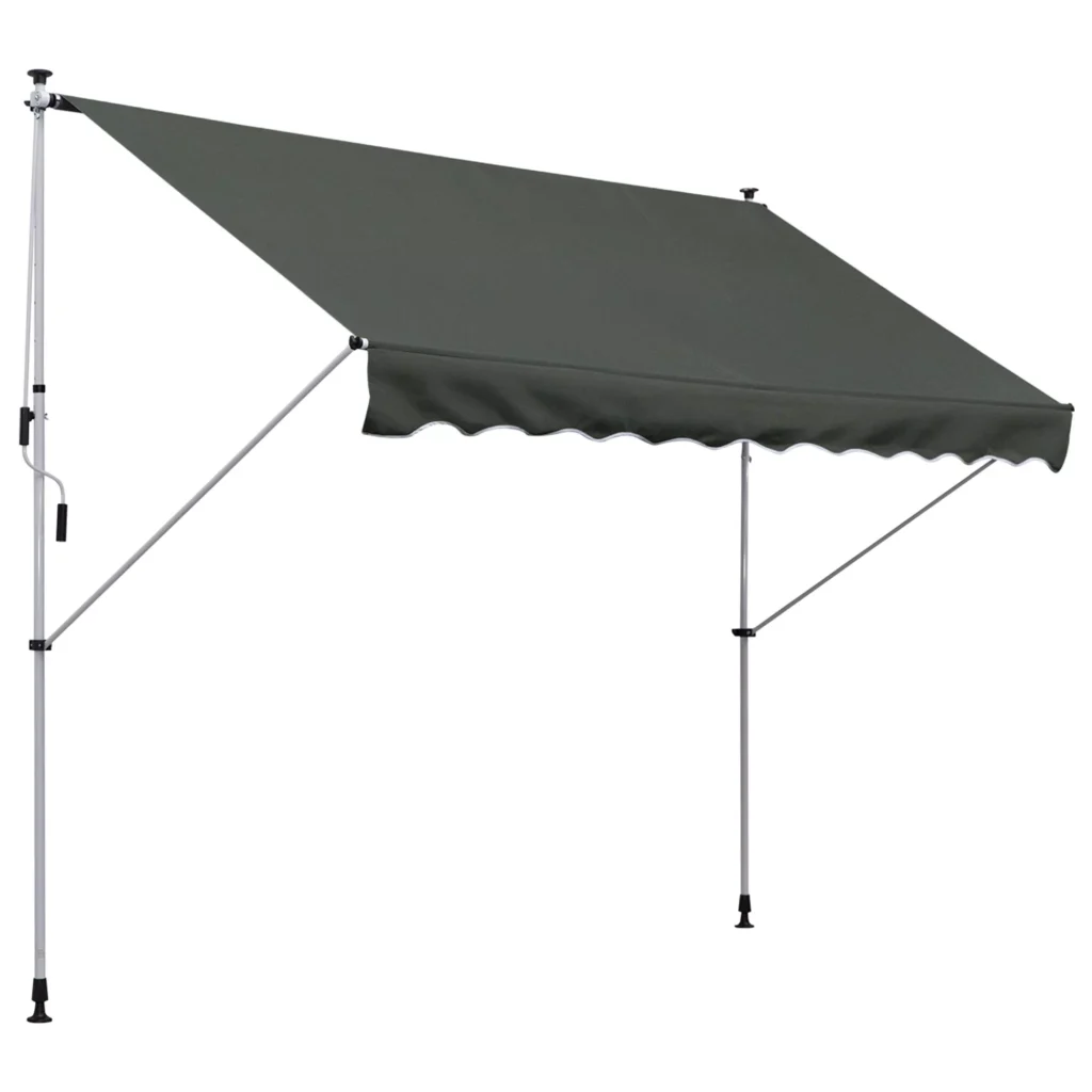 Markizė su rankiniu alkūniniu mechanizmu - pilka 300 x 150cm
