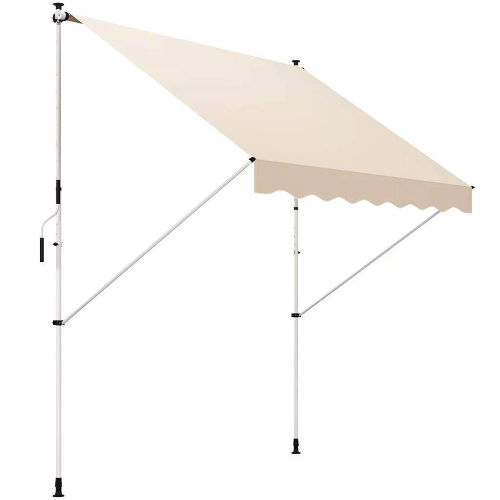 Markizė su rankiniu alkūniniu mechanizmu - smėlio spalvos, 300 x 150 cm