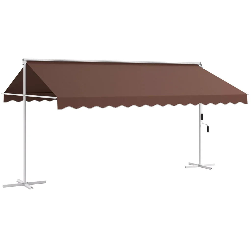 Laisvai pastatoma markizė 4,5x3,4 m - kavos spalvos