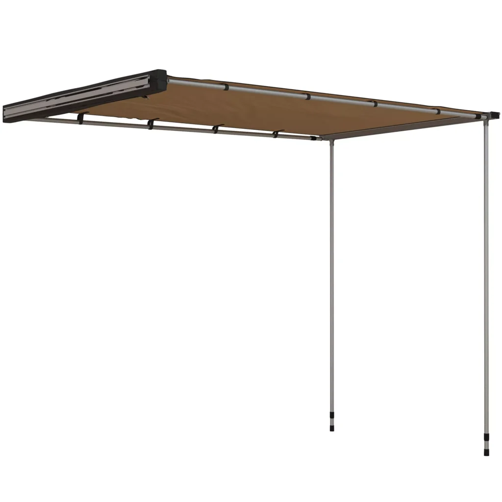 Tentas karavanui, automobilinė stogo markizė - chaki 1,6 x 2,5 m