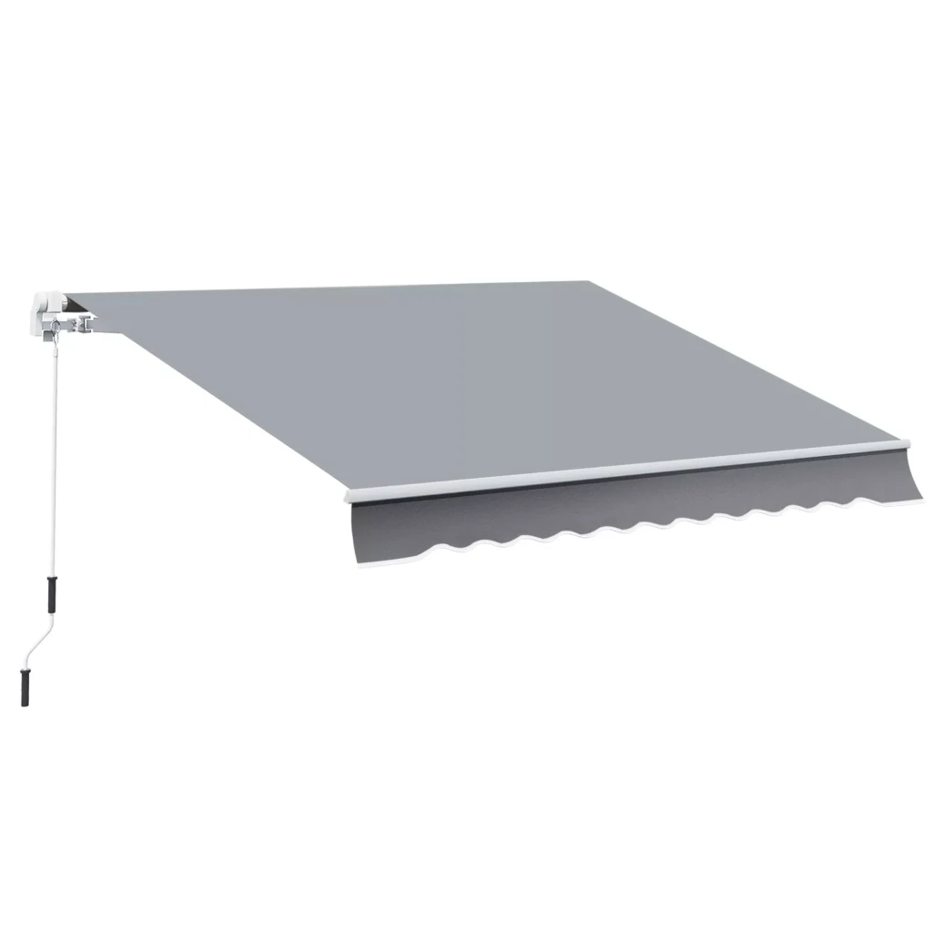 Markizė su rankine rankena 395 x 245 cm - pilka