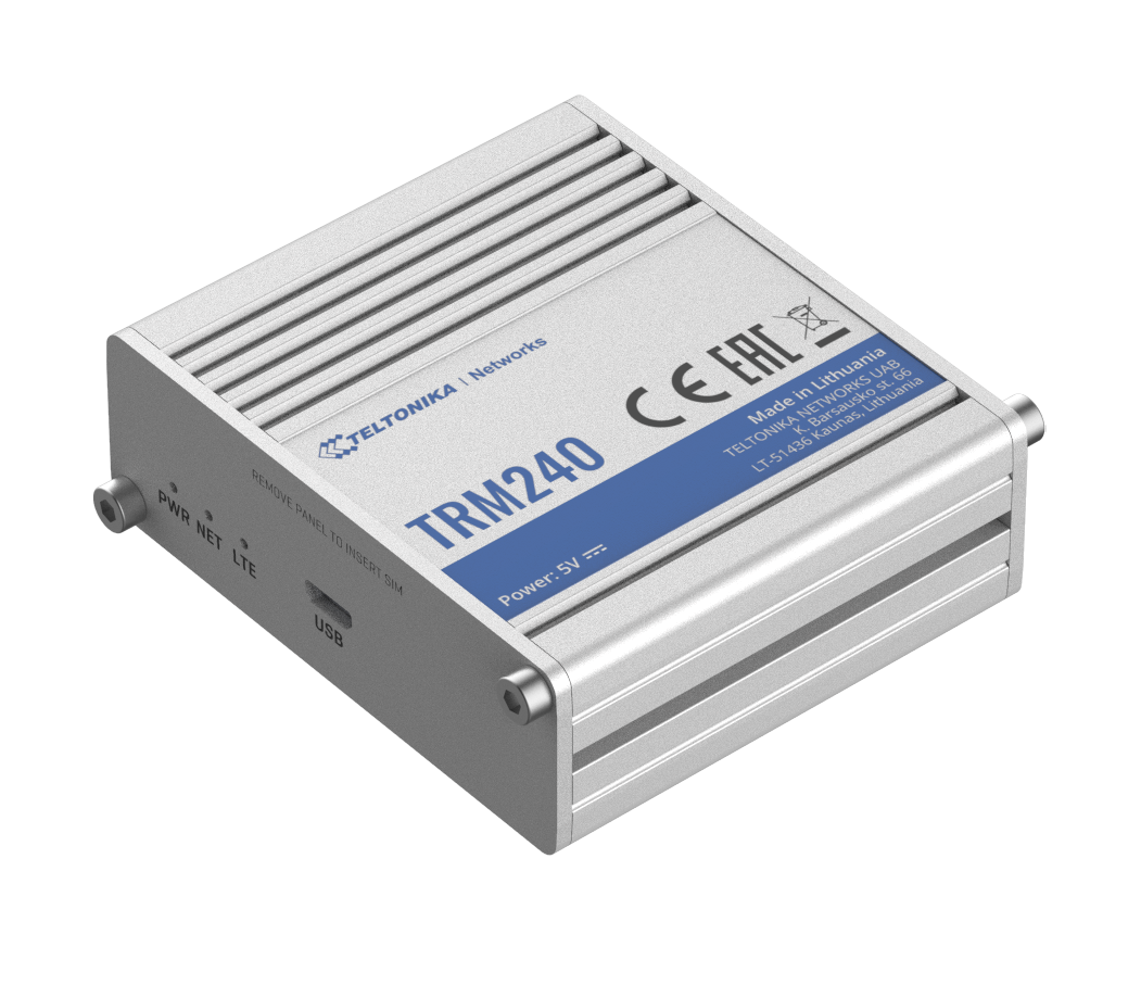 LTE Modem | TRM240 | No Wi-Fi | Mesh Support No | MU-MiMO No | 2G/3G | Antenna type 1xSMA for LTE | 1 x microUSB