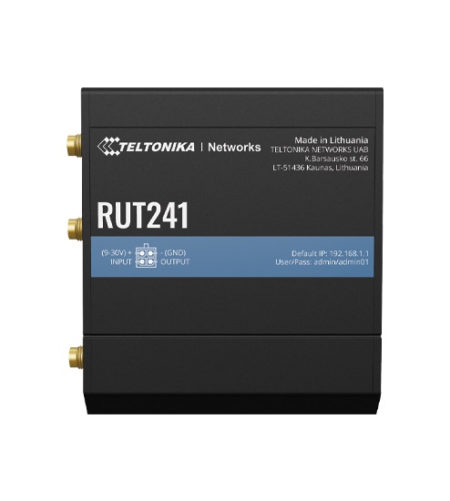 LTE Router | RUT241 | 802.11n | 10/100 Mbit/s | Ethernet LAN (RJ-45) ports 2 | Mesh Support No | MU-MiMO No | 2G/3G/4G | Antenna type 2 x SMA for LTE, 1 x RP-SMA for WiFi | 0