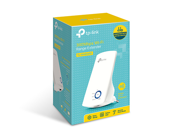 TP-LINK | Extender | TL-WA850RE | 802.11n | 2.4GHz | 300 Mbit/s | 10/100 Mbit/s | Ethernet LAN (RJ-45) ports 1 | MU-MiMO No | no PoE | Antenna type 2xInternal