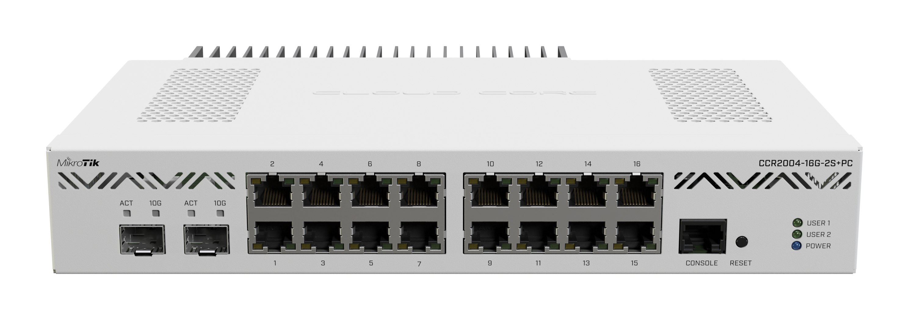 Mikrotik CCR2004-16G-2S+PC | Ethernet Router | CCR2004-16G-2S+PC | 10/100/1000 Mbit/s | Mesh Support No | MU-MiMO No | No mobile broadband