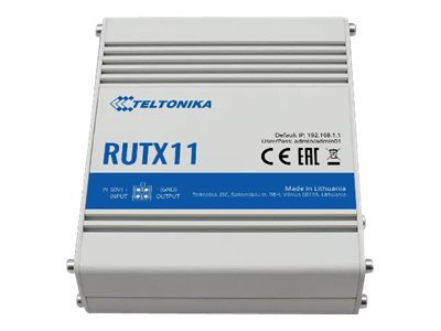 Industrial Router 4G LTE Cat6 DualSIM | RUTX11 | 802.11ac | 867 Mbit/s | 10/100/1000 Mbit/s | Ethernet LAN (RJ-45) ports 4 | Mesh Support No | MU-MiMO Yes | 4G | Antenna type 2xSMA for LTE, 2xRP-SMA for WiFi, 1xRP-SMA for Bluetooth, 1xSMA for GNSS | 1 | 24 month(s)