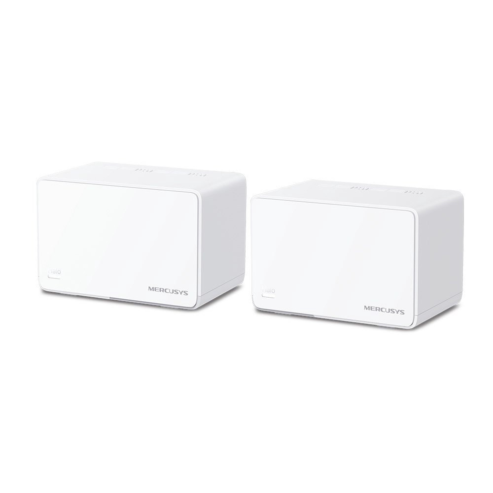 Maršrutizatorius Mercusys Halo H80X(2-pack)Dviguba juosta(2,4 GHz/5GHz)Wi-Fi6(802.11ax)Balta