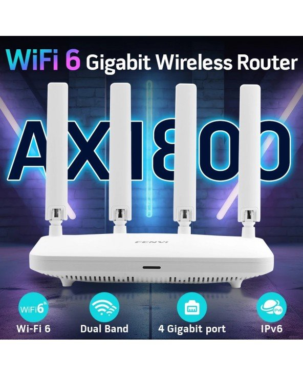 AX1800 WiFi 6 maršrutizatorius Dviejų juostų 2,4G ir 5GHz Gigabitinis belaidis wifi6 maršrutizatorius MU-MIMO 4 antenos Stiprus