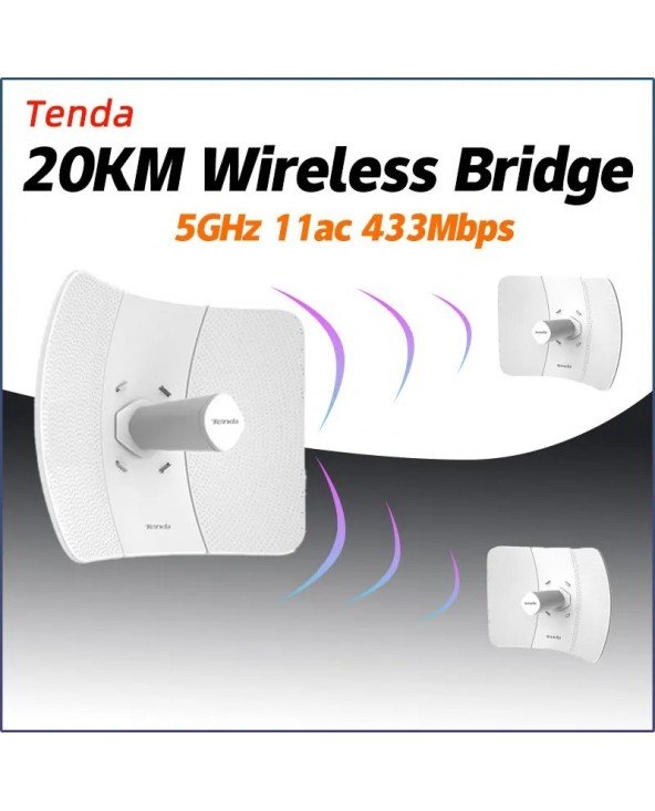 Tenda O8 Lauko prieigos taškas 433 Mbps didelio nuotolio CPE 5GHz belaidis tiltas 23dBi perdavimo 20km AP|WISP|IP65 atsparus