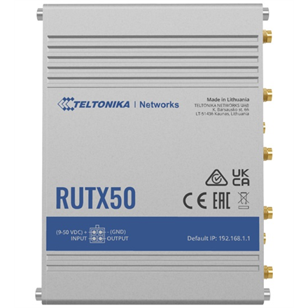 Maršrutizatorius INDUSTRIAL 5G ROUTER  RUTX50  802.11ac  867 Mbit/s  10/100/1000 Mbps Mbit/s  E