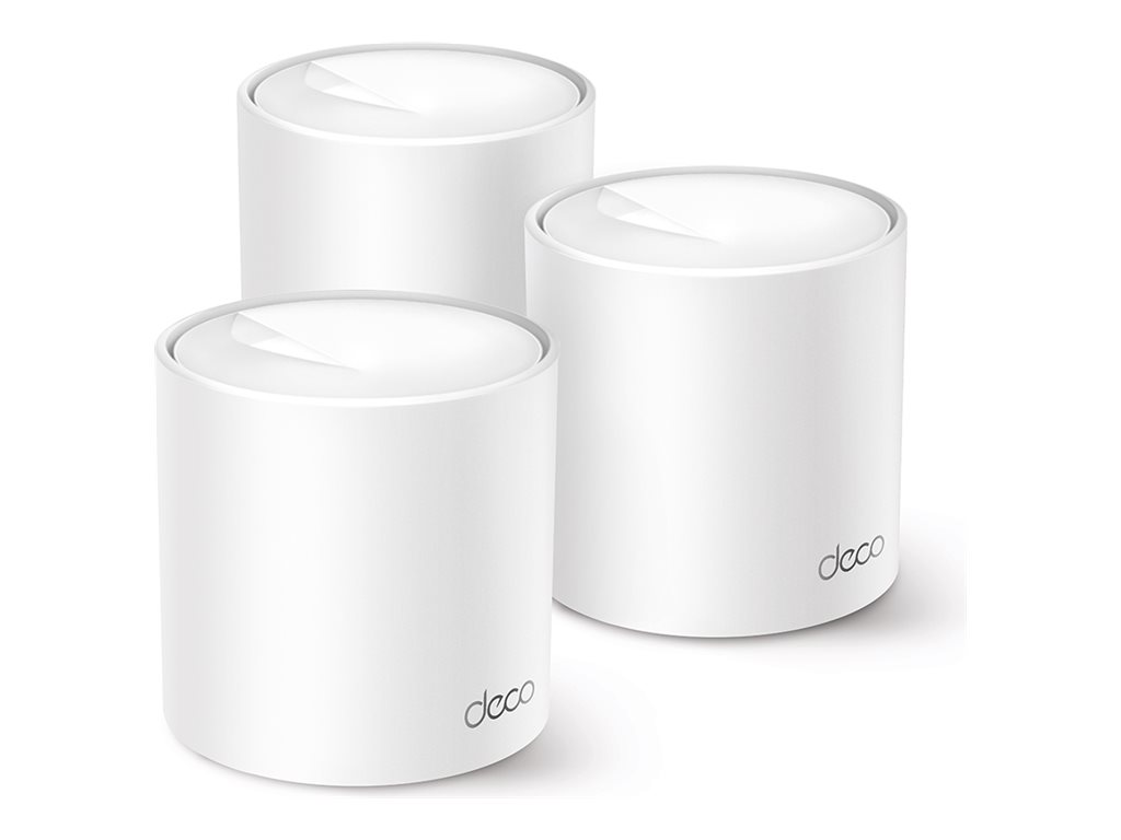 AX1500 Whole Home Mesh Wi-Fi 6 System | Deco X10 (3-pack) | 802.11ax | 10/100/1000 Mbit/s | Ethernet LAN (RJ-45) ports 1 | Mesh Support Yes | MU-MiMO Yes | No mobile broadband | Antenna type Internal