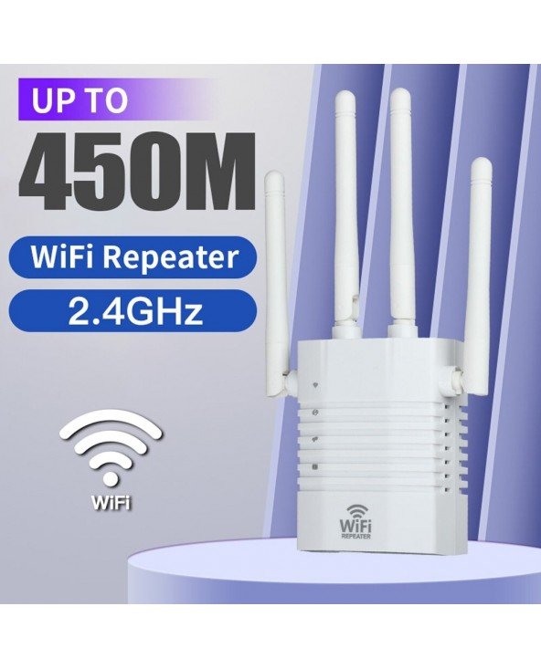 "WiFi Repeater" belaidis maršrutizatorius 450Mbps didelės antenos tinklo stiprintuvas "Repeater" signalo Extender