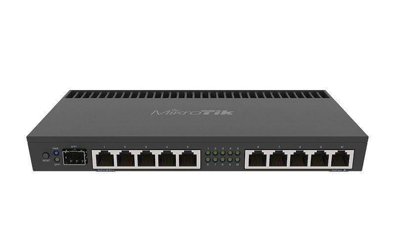 Maršrutizatorius MikroTik RB4011iGS+RM Router 10/100/1000 Mbit/s, Ethernet LAN (RJ-45) ports 10, 1,