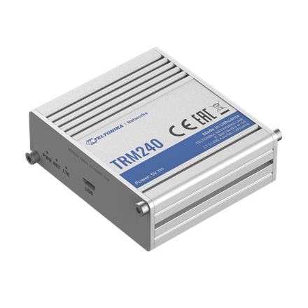 Maršrutizatorius Teltonika LTE Modem TRM240 No Wi-Fi, Mesh Support No, MU-MiMO No, 2G/3G, Antenna ty