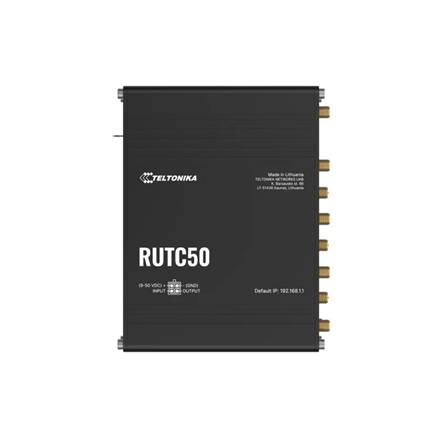Maršrutizatorius Teltonika Industrial 5G Router with Wi-Fi 6  RUTC5020  802.11ax  10/100/1000 Mbi