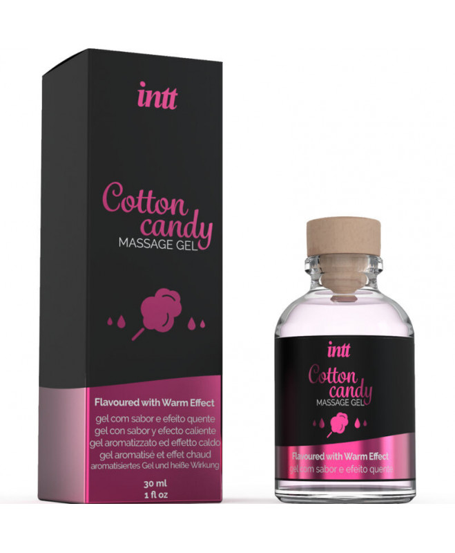 INTT MASSAGE & ORAL SEX - MASSAGE GEL WITH COTTON CANDY FLAVOR AND HEATING EFFECT 30 ML