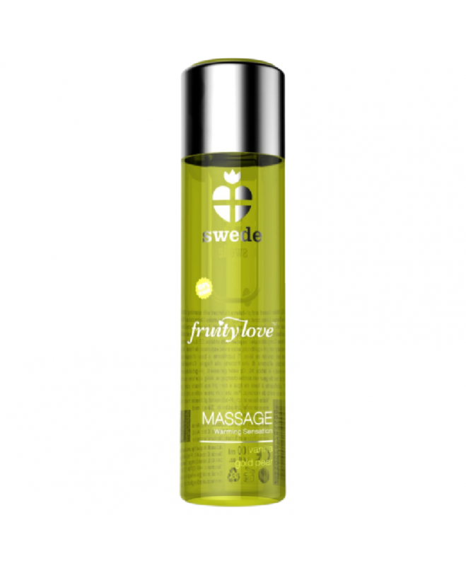 SWEDE FRUITY LOVE WARMING EFFECT MASSAGE OIL VANILLA AND GOLD PEAR 120 ML