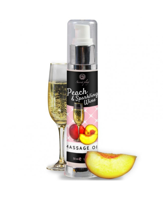 SECRETPLAY PEACH & SPARKLING WINE MASSAGE OIL 50 ML