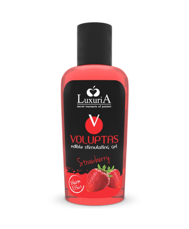 LUXURIA VOLUPTAS EDIBLE MASSAGE GEL WARMING EFFECT STRAWBERRY 100 ML